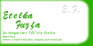 etelka fuzfa business card